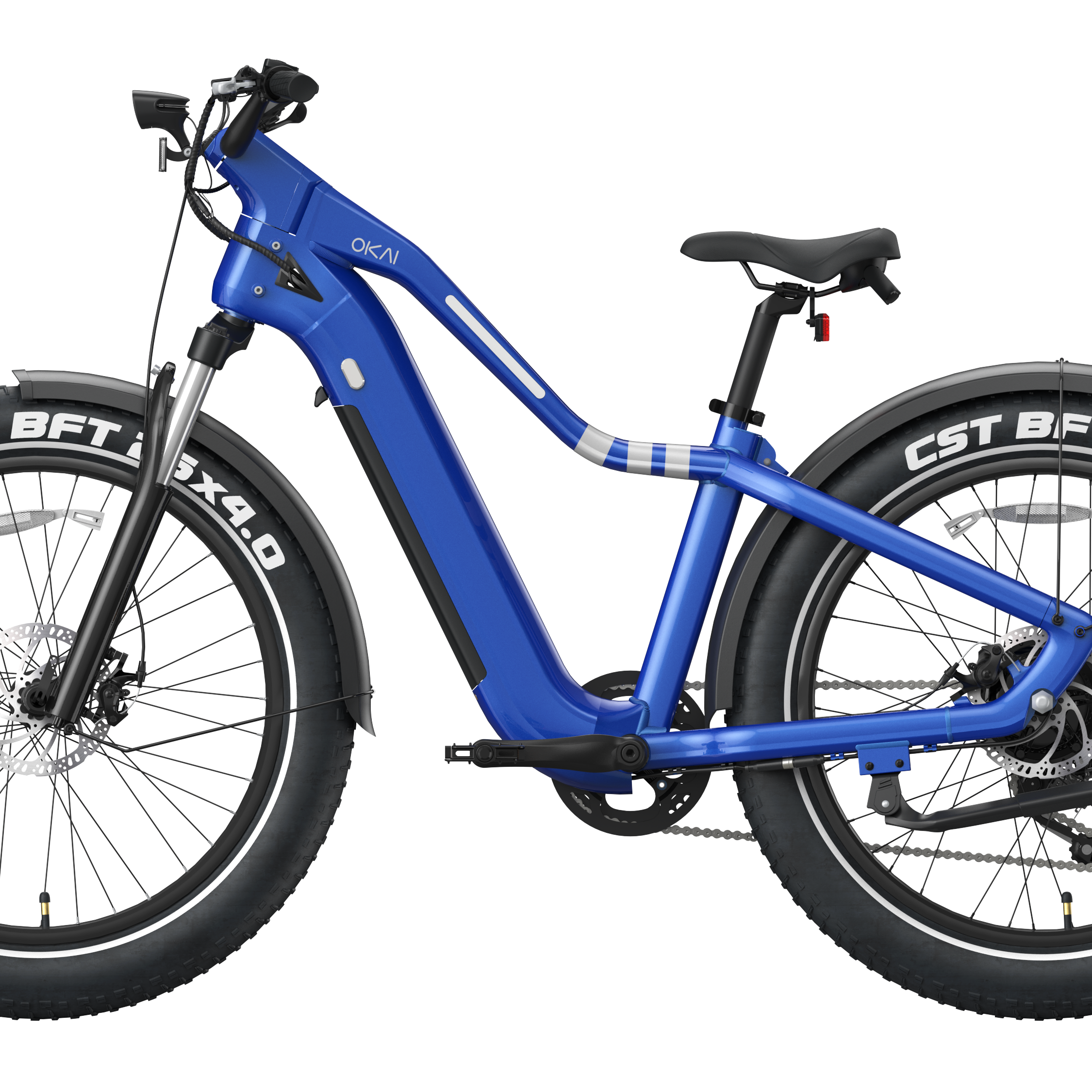 EB50 Ranger 26" Step Over Electric Mountain Bike - Blue--1