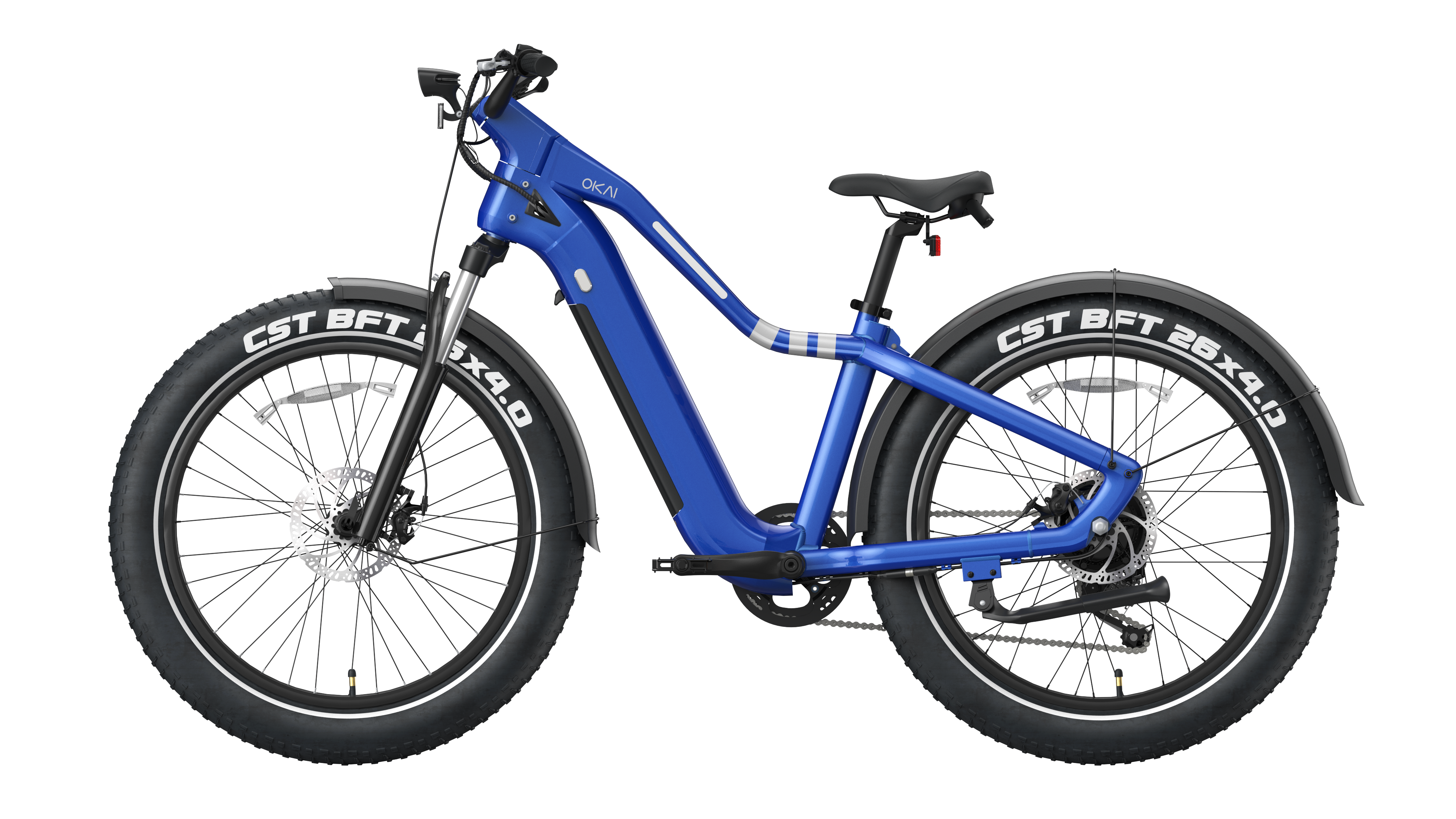 EB50 Ranger 26" Step Over Electric Mountain Bike - Blue--1