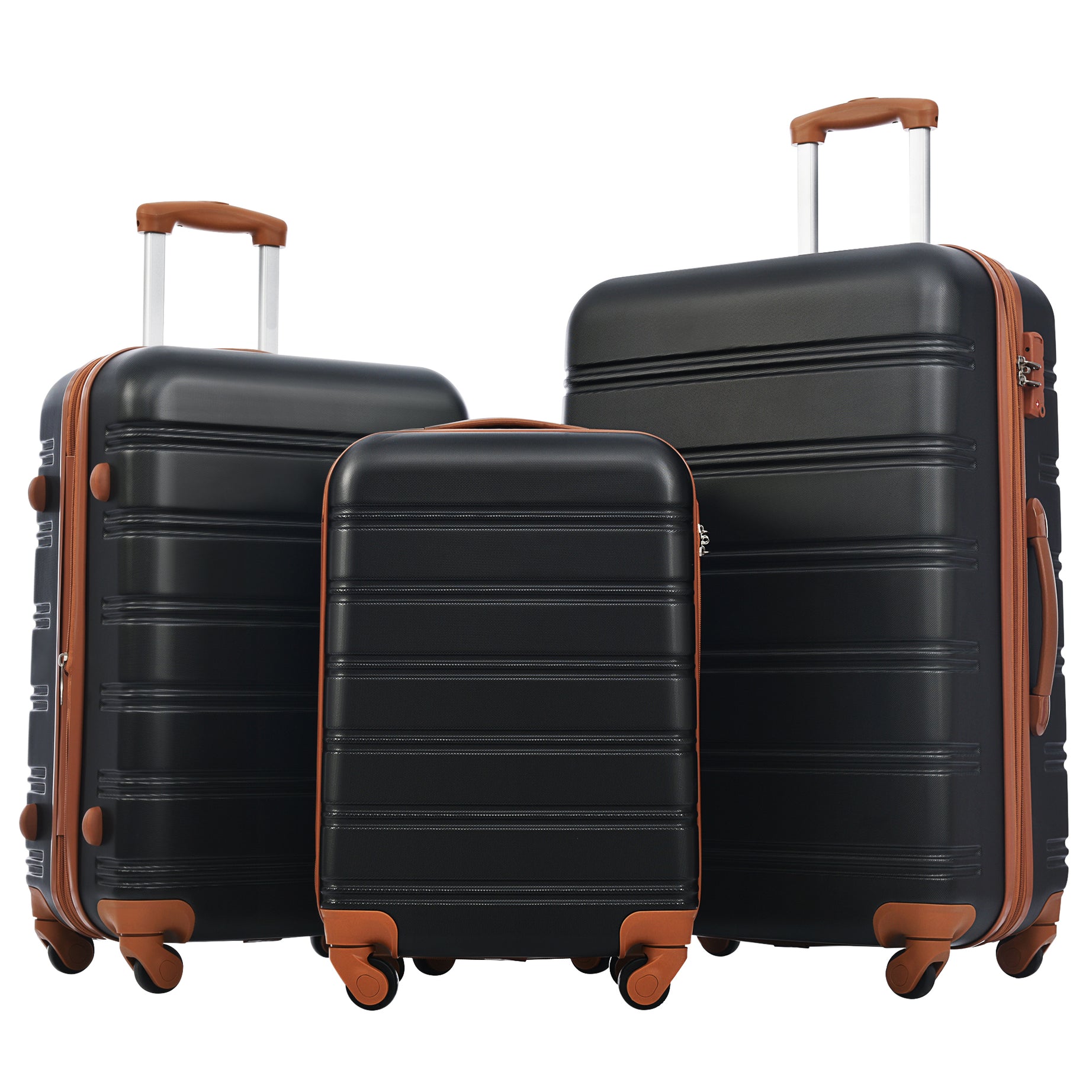 3 Piece Luggage Set Hardside Spinner Suitcase with TSA Lock 20" 24" 28" Available--1