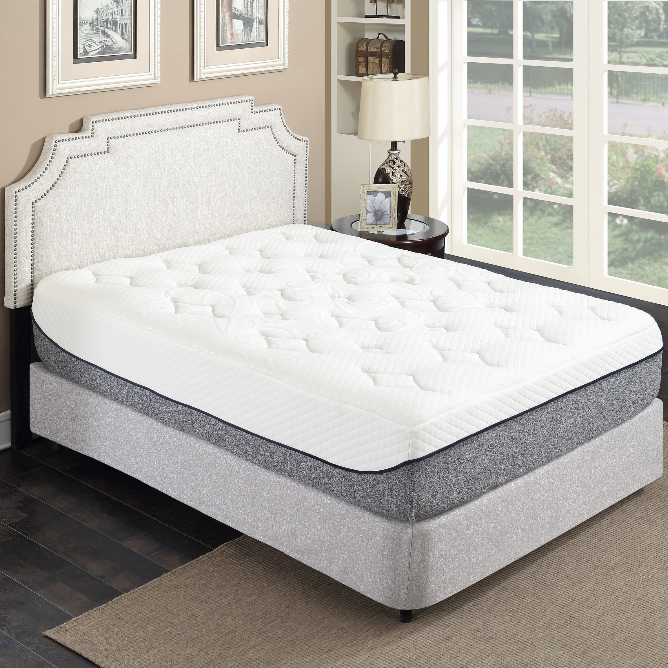 Ultra Plush 13 in. Cal King Medium Gel Memory Foam Mattress in a Box with Double Layered Jacquard Cover--1