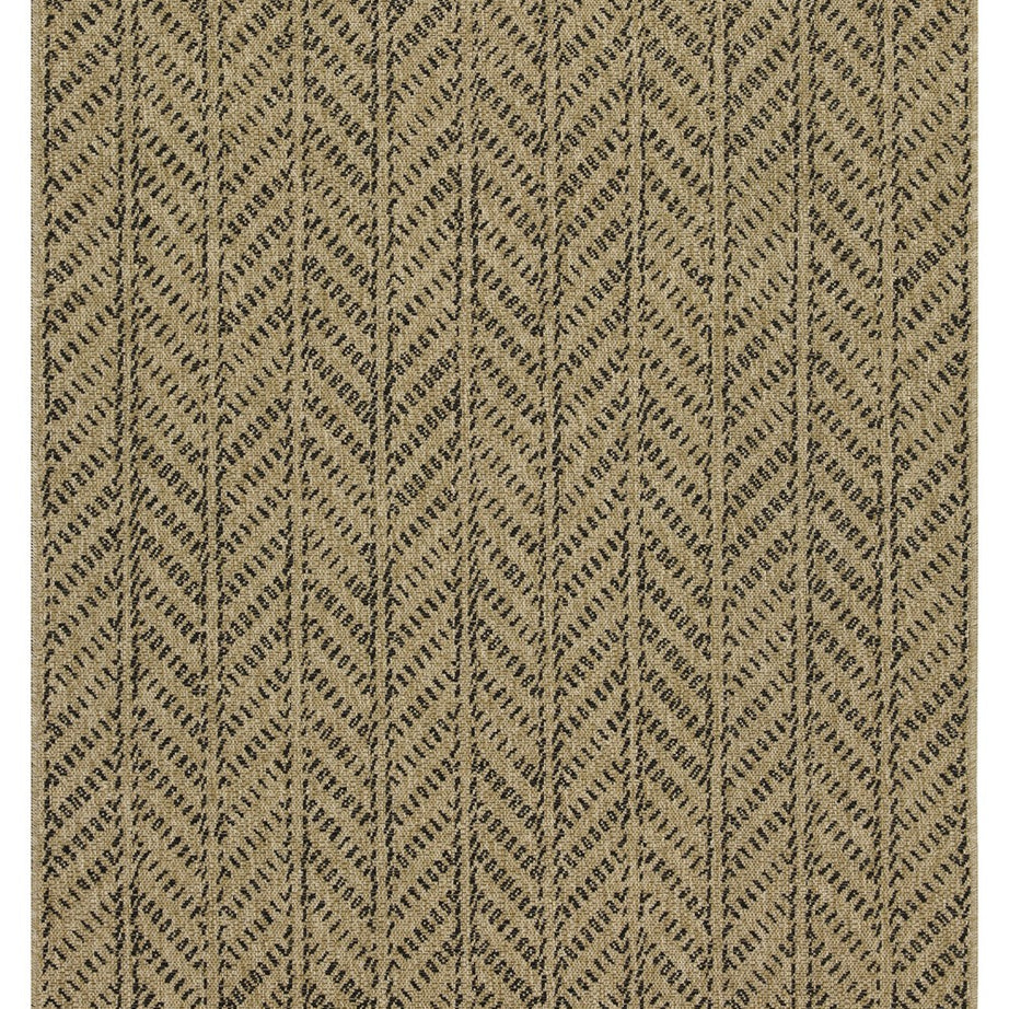 Earth GC_NTL1012 Jute/Black 5 ft. 3 in. x 7 ft. 3 in. Indoor/Outdoor Area Rug--1