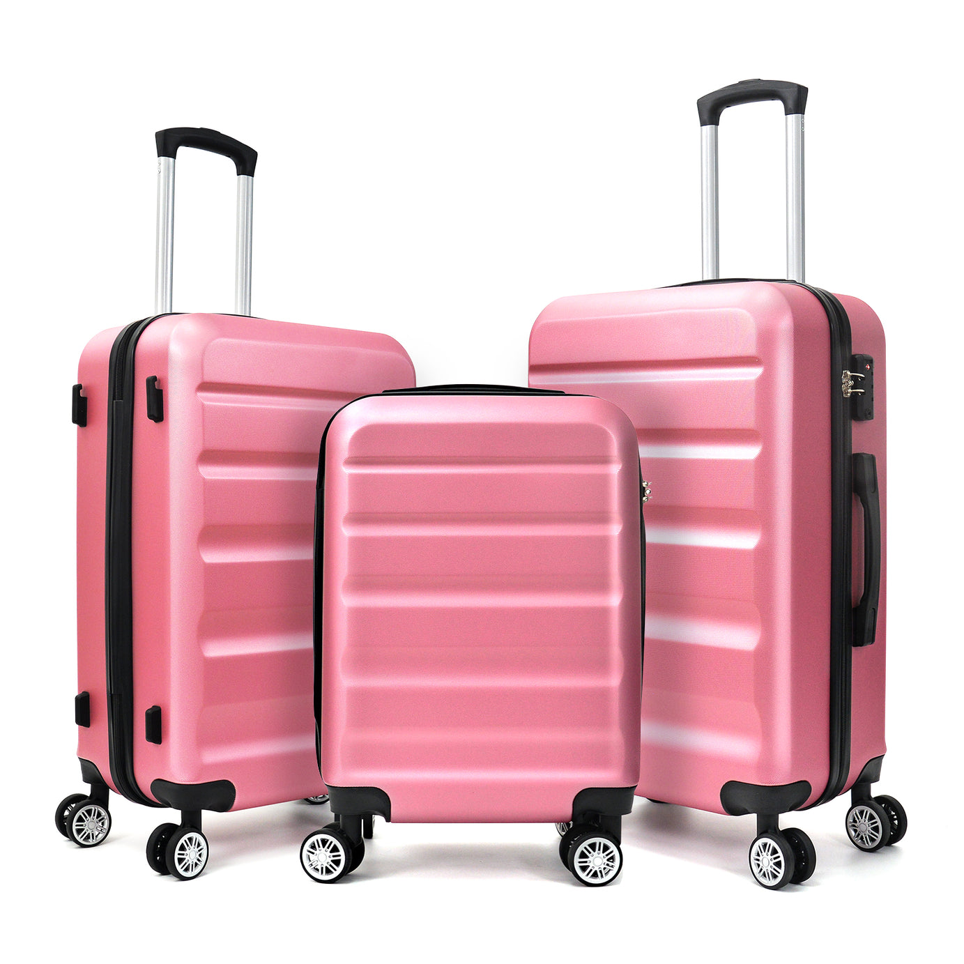 3-Piece Luggage(20inches,24inches,28inches)Featuring 360°Rotating Wheels and TSA Lock ABS Hard Shell yet Practical Design Suitable for both Men and Women--1