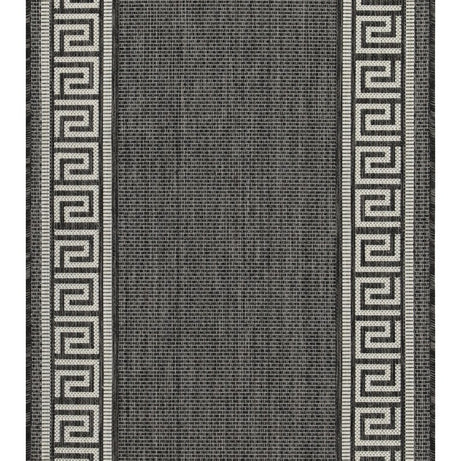 Sunshine GC_HAR2002 Anthracite 2 ft. 7 in. x 7 ft. 3 in. Indoor/Outdoor Area Rug--1