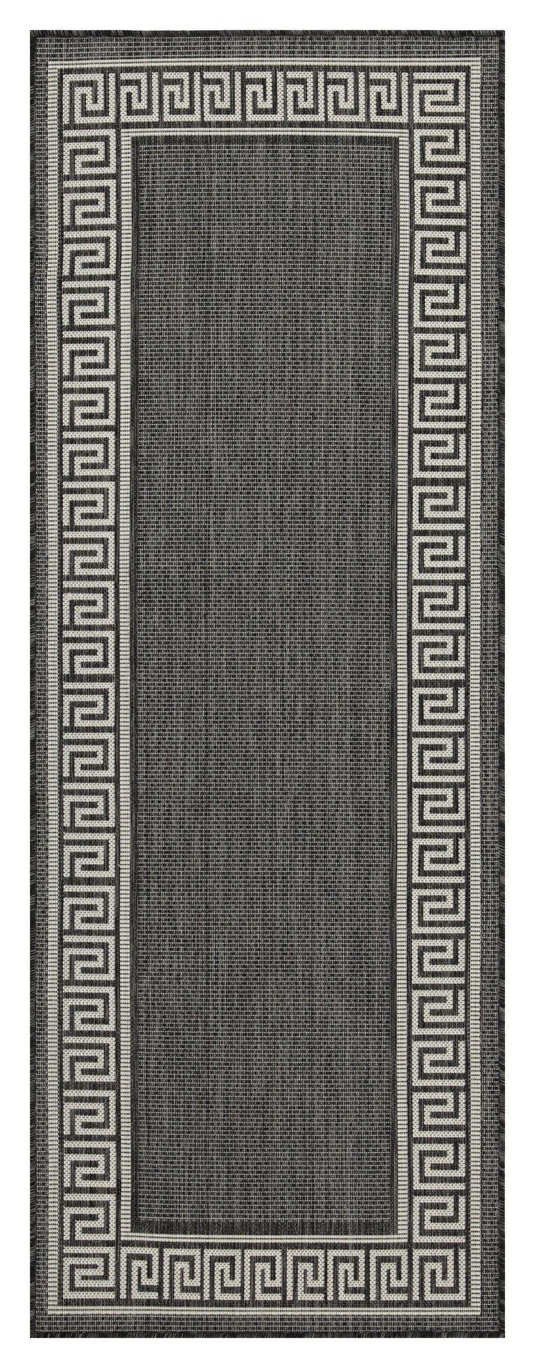 Sunshine GC_HAR2002 Anthracite 2 ft. 7 in. x 7 ft. 3 in. Indoor/Outdoor Area Rug--1