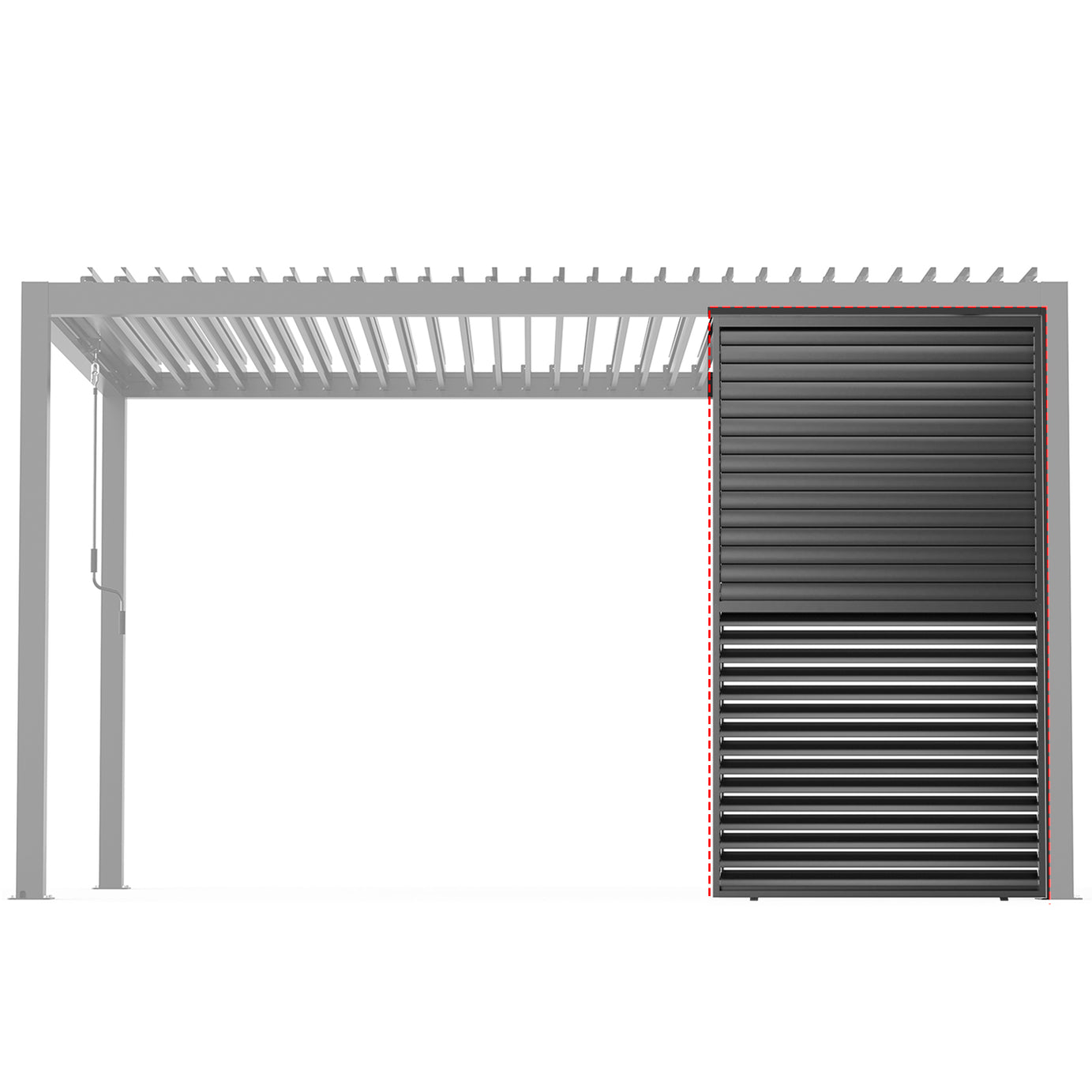 9720 Louver Grille 1/3 13ft aluminum frame & louvers--1