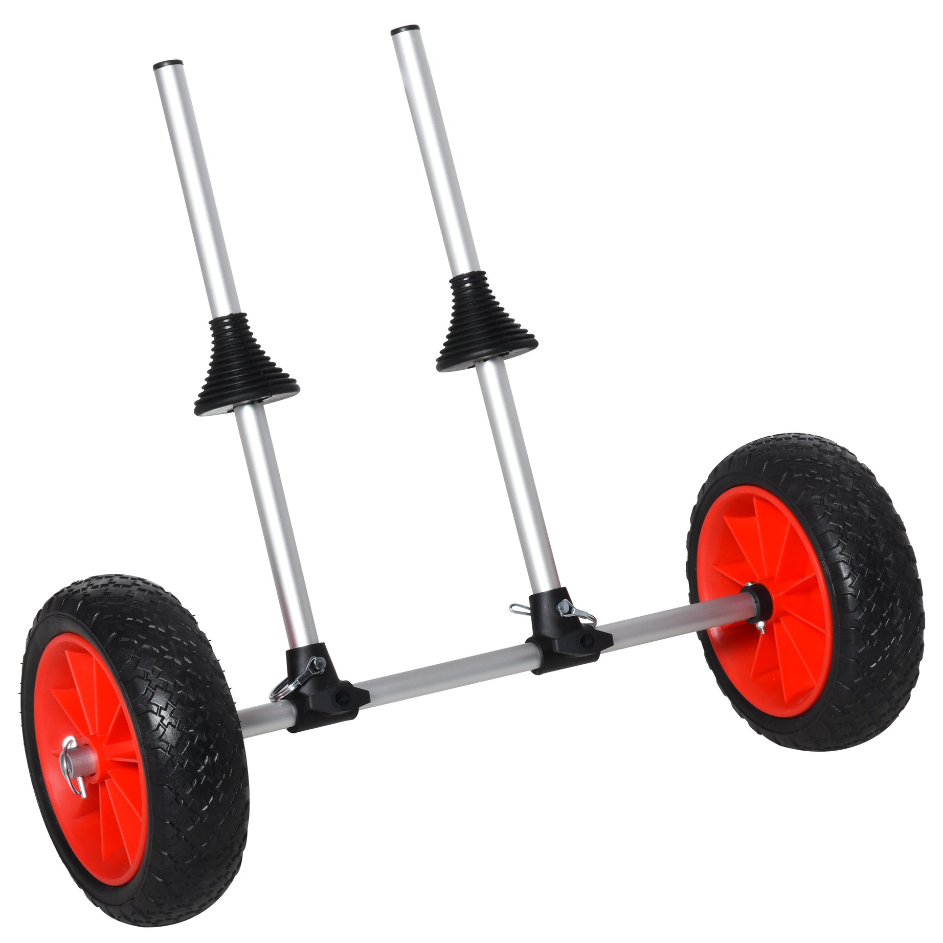 Soozier Universal Kayak Cart, Trolley Trailer Kayak Wheels with Strong Aluminum Frame, Adjustable Width Crossbar, & Large Tires--1