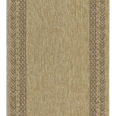 Earth GC_NTL1007 Jute/Mocha 2 ft. 7 in. x 7 ft. 3 in. Indoor/Outdoor Area Rug--1