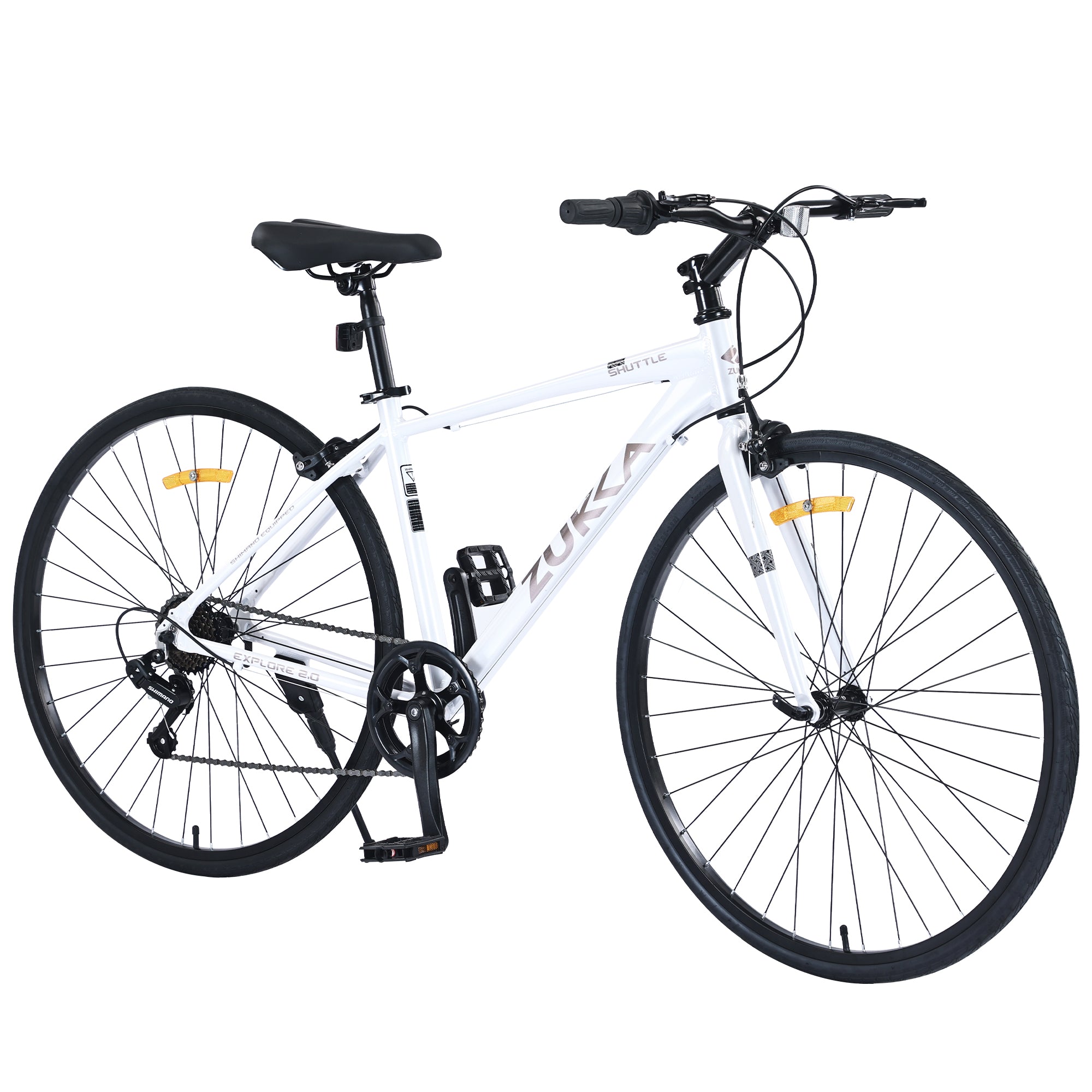 Shimano 7 Speed Hybrid Bike Aluminum Alloy Frame C-Brake 700C Road Bike For men women's City Bicycle--1