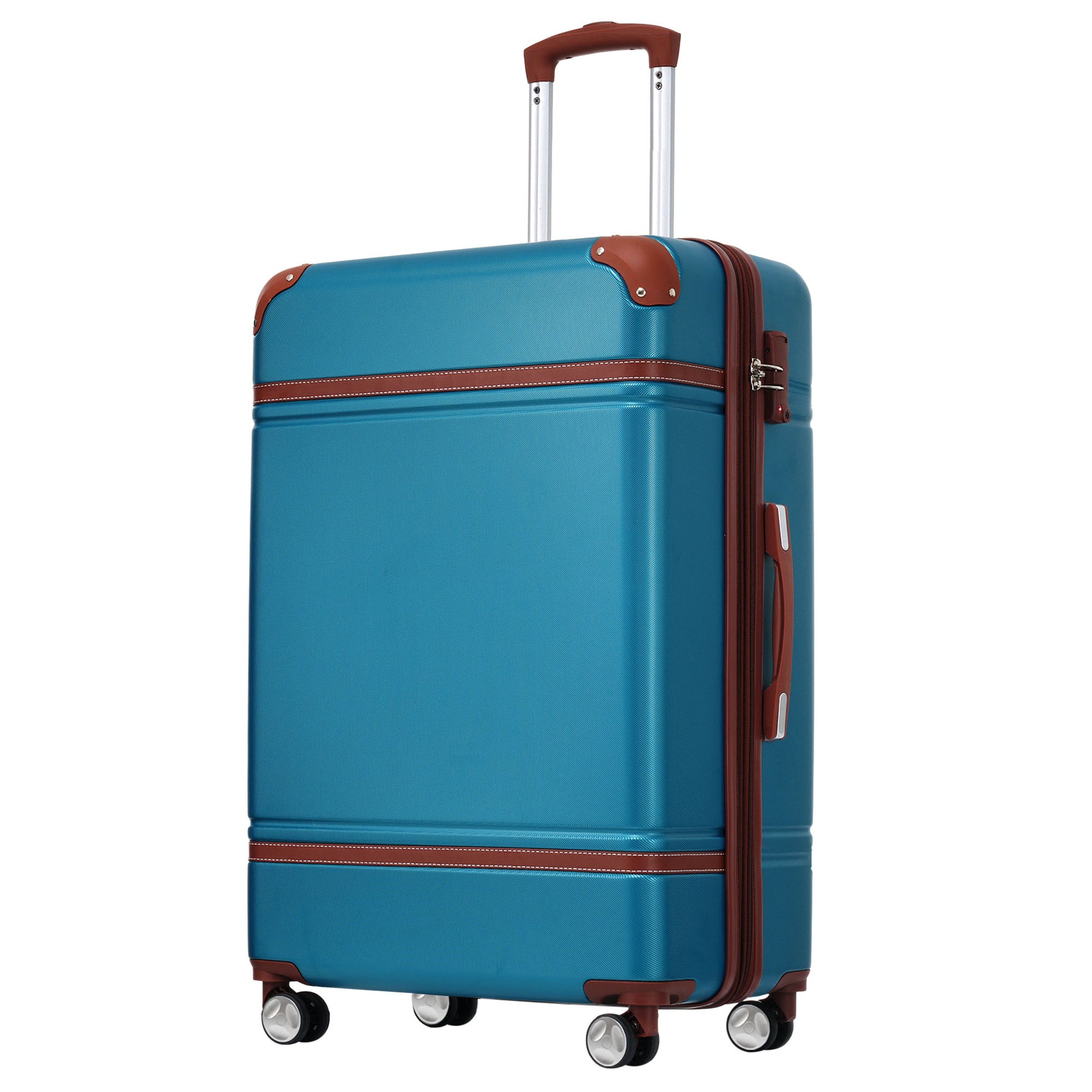 24 IN Luggage 1 Piece with TSA lock , Expandable Lightweight Suitcase Spinner Wheels, Vintage Luggage,Blue (Change to New sku:N732P171621C)--1