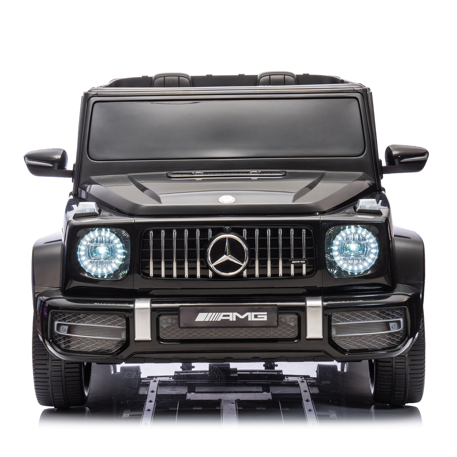 24V 2-Seater Kids Ride on Car Licensed Mercedes-Benz G63 Powerful 4WD for Kids Ages 3-8, with 7AH Big Battery, Remote Control, Soft Braking, 4-Wheel Suspension, LED Headlight & Music,Black--1