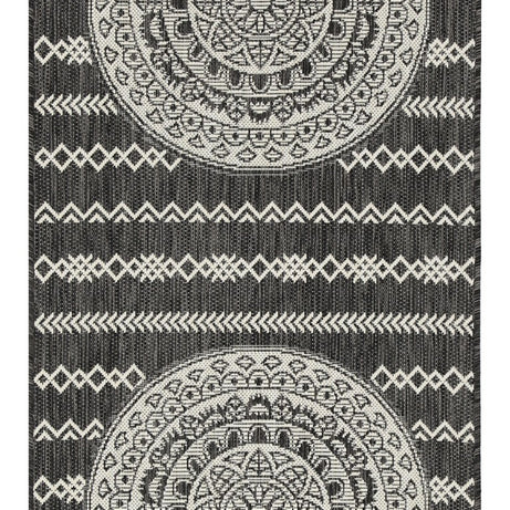 Sunshine GC_HAR2017 Anthracite 2 ft. 7 in. x 7 ft. 3 in. Indoor/Outdoor Area Rug--1