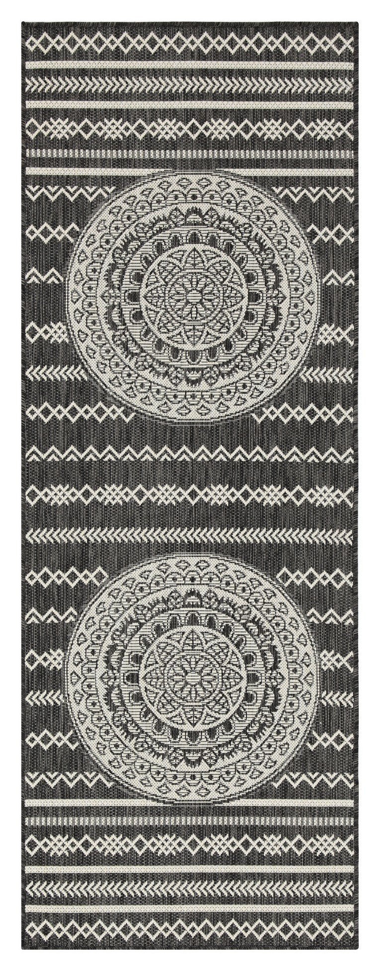 Sunshine GC_HAR2017 Anthracite 2 ft. 7 in. x 7 ft. 3 in. Indoor/Outdoor Area Rug--1