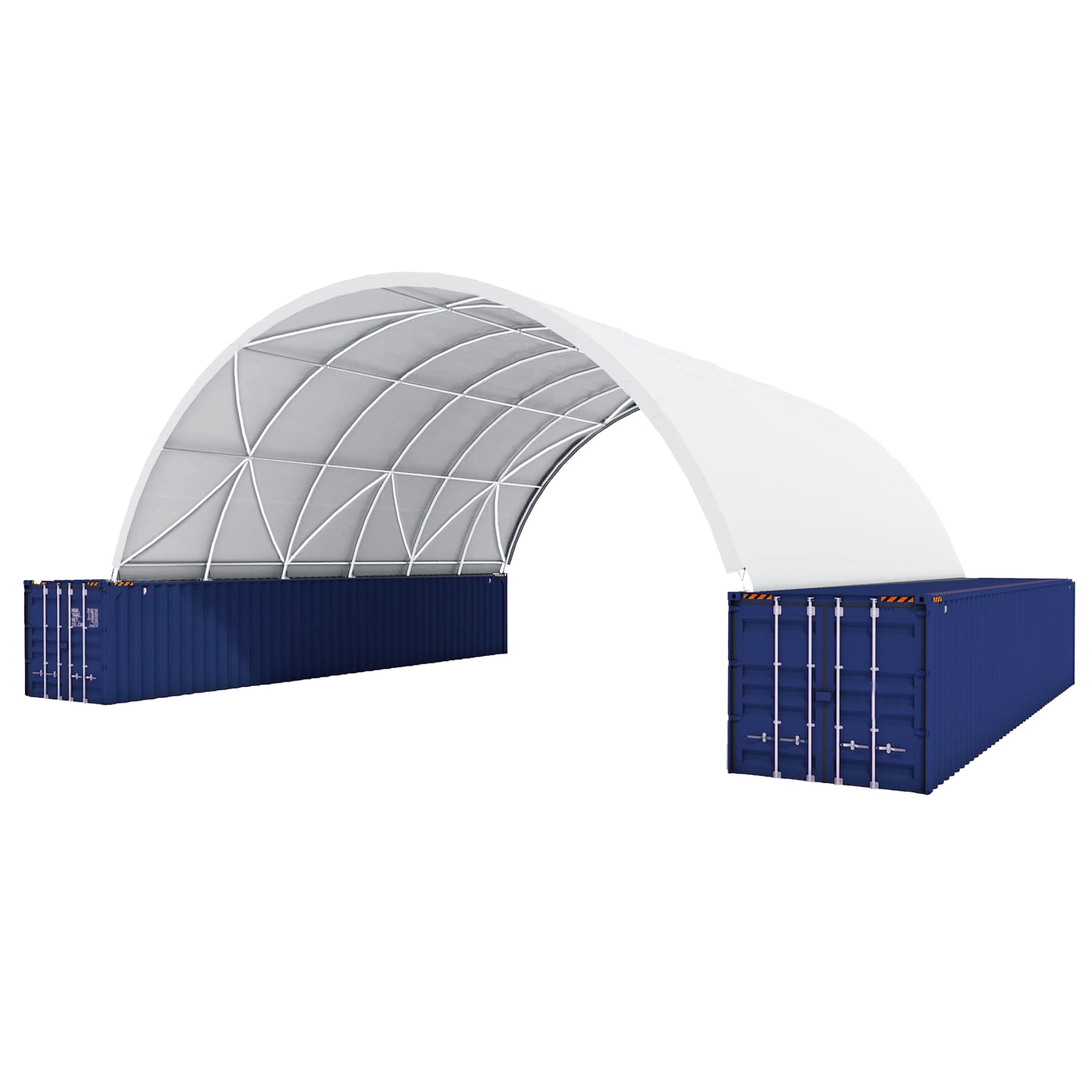 Shipping Container Canopy Shelter 40'x40'x13',11 OZ PE--1