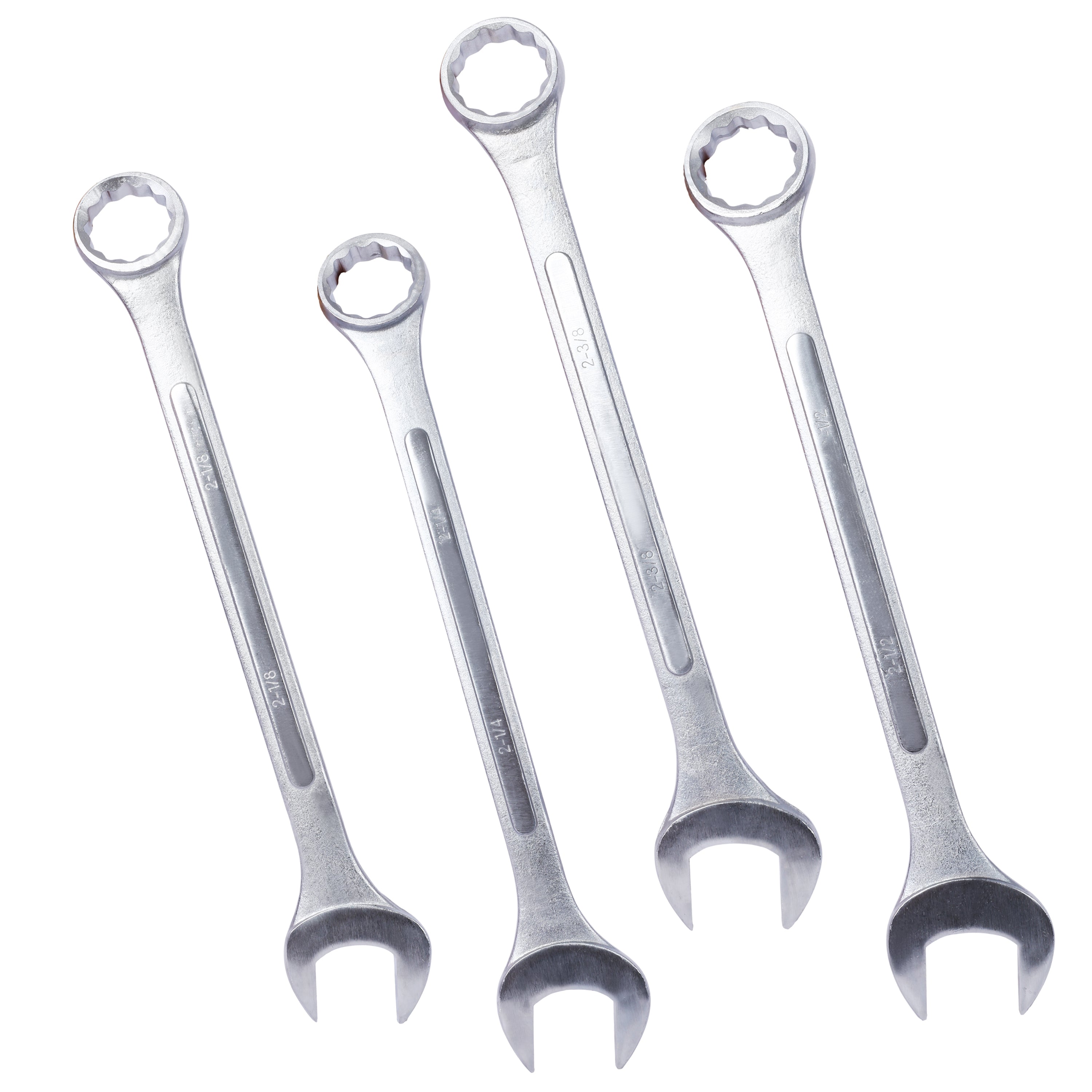 SAE Jumbo Combination Wrench Set Extra Large, 4 Piece ,storage bag included chrome plated--1