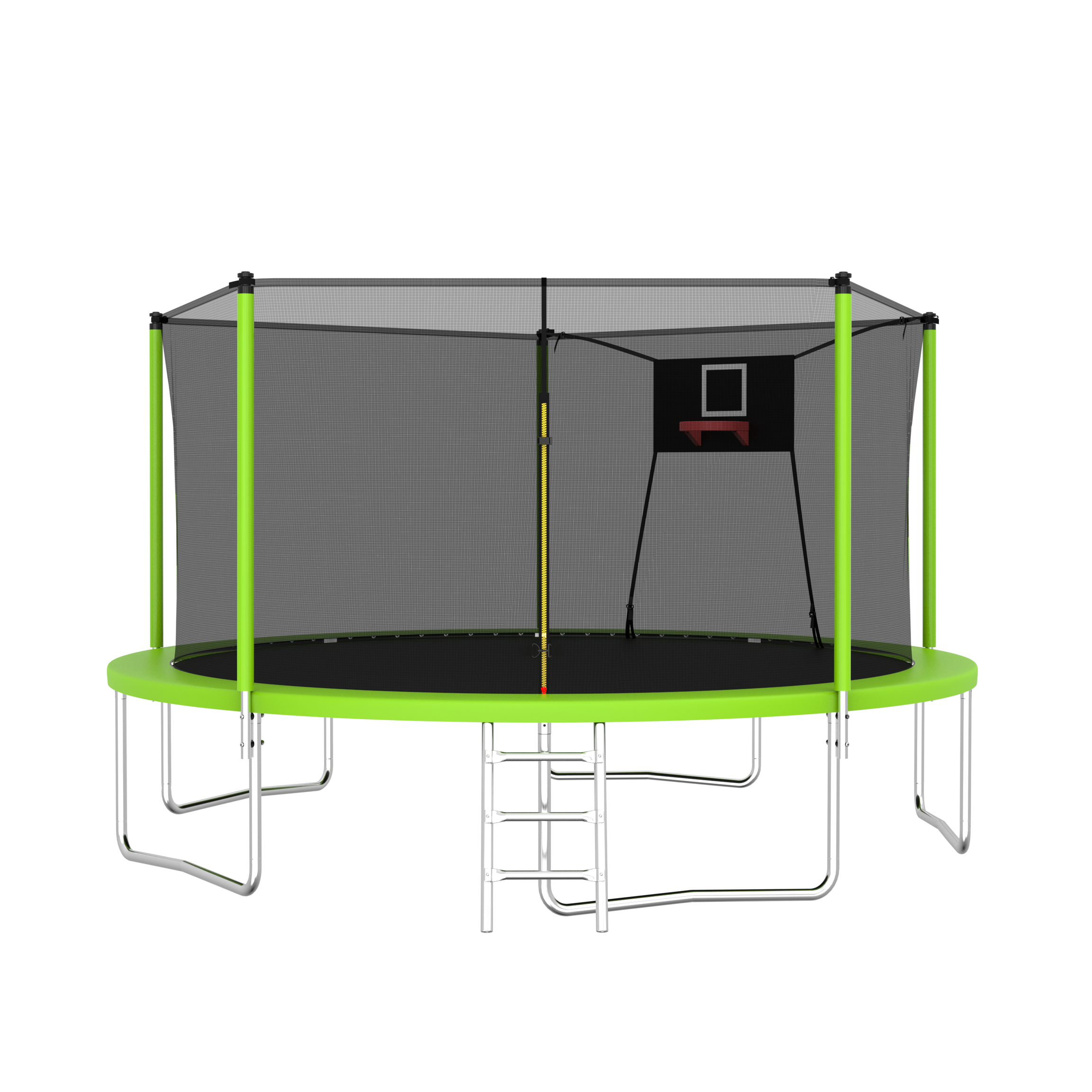 14FT Trampoline Set with Swing,Sports Fitness Trampolines with Enclosure Net, Recreational Trampolines for Outdoor Indoor--1