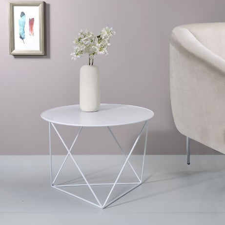 ACME Epidia Accent Table, White Finish 97842--1