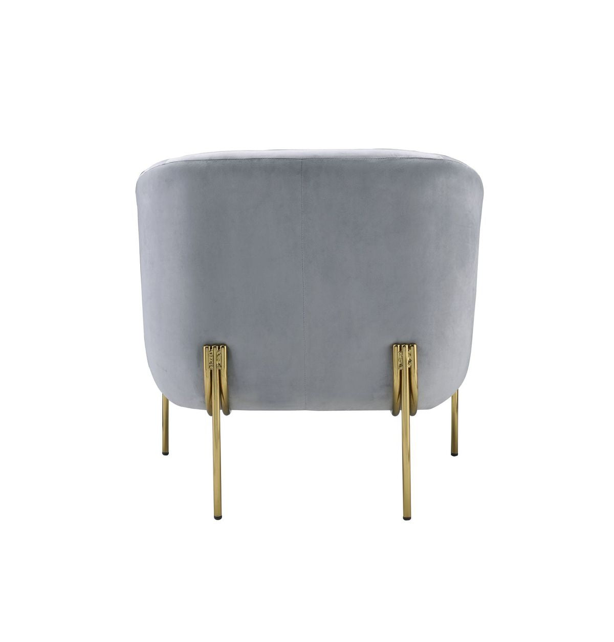 ACME Carlson Accent Chair, Gray Velvet & Gold 59790--2