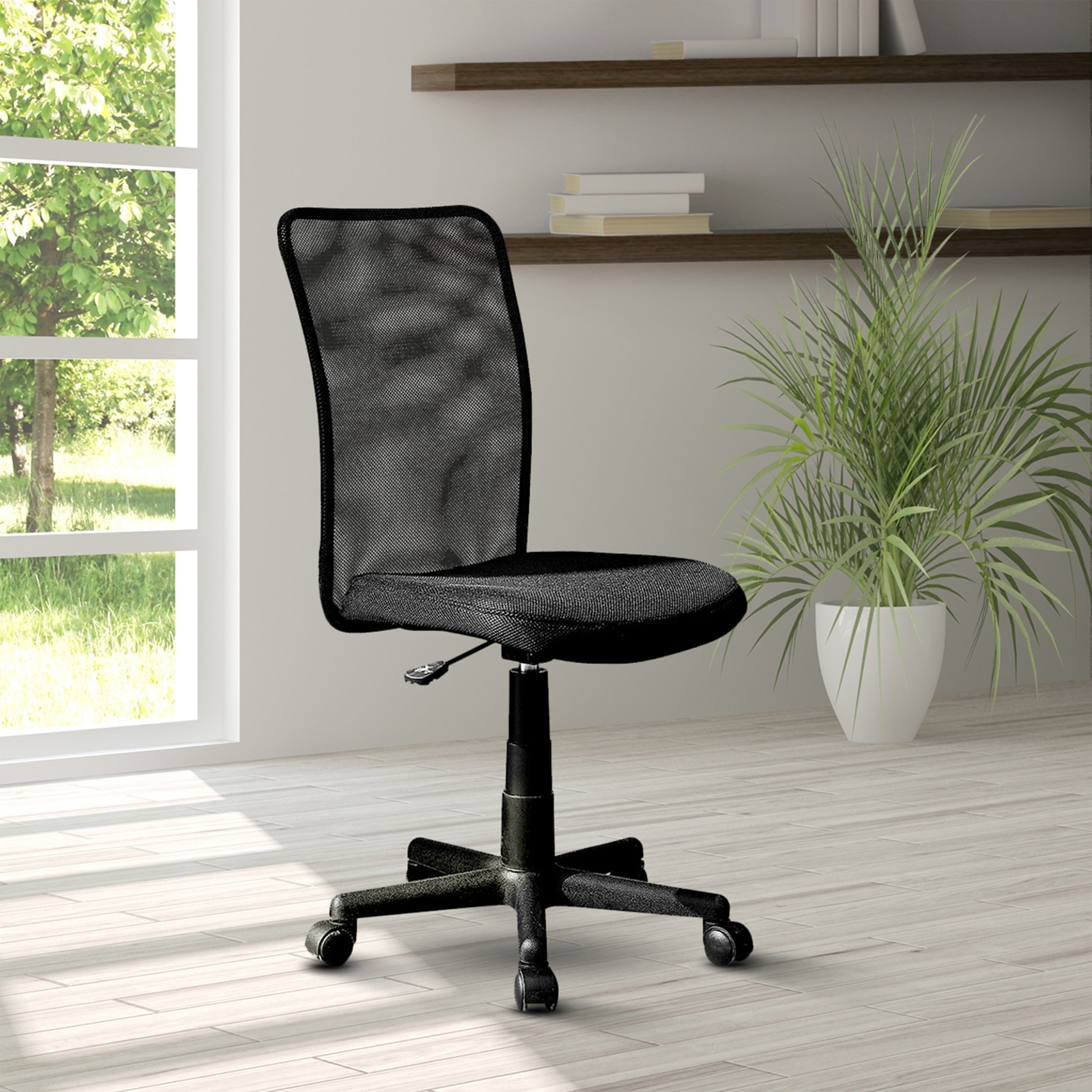 Techni Mobili Mesh Task Office Chair, Black--1