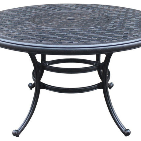 Round Dining Table, Dark Lava Bronze--1