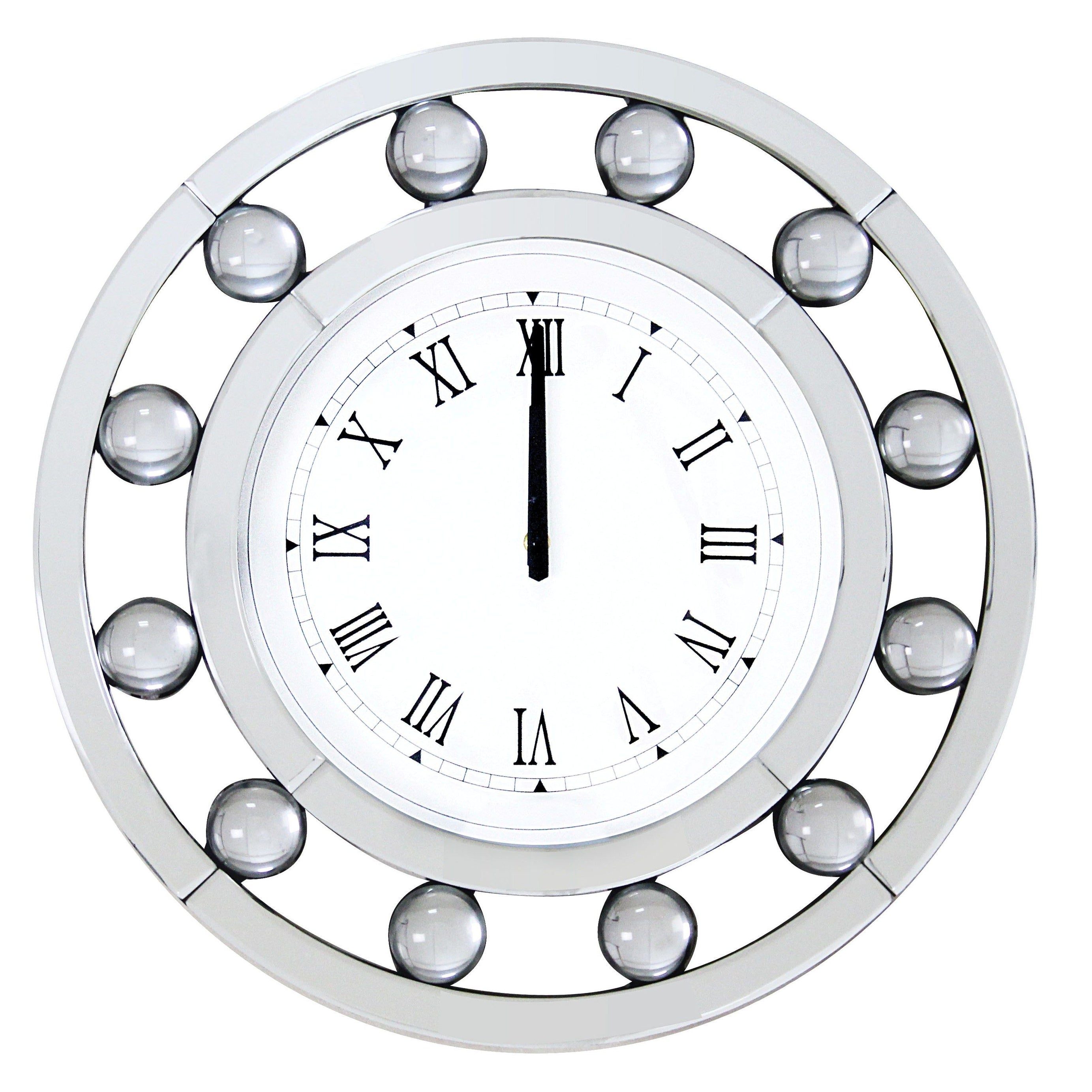 ACME Boffa Wall Clock in Mirrored 97405--1