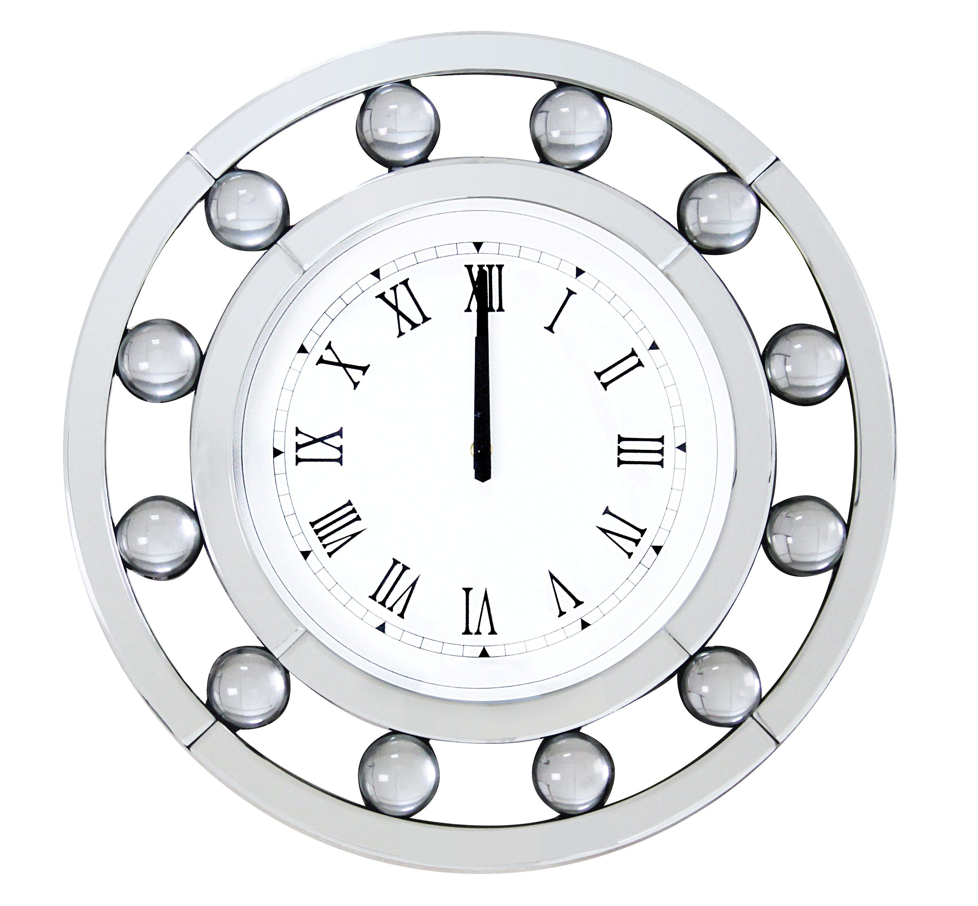 ACME Boffa Wall Clock in Mirrored 97405--1