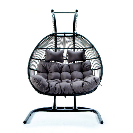 FOLDING DOUBLE SWING CHAIR w/CUSHION--1