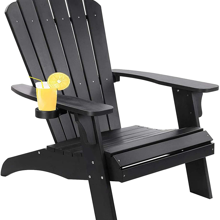 Polystyrene Adirondack Chair - Black--1