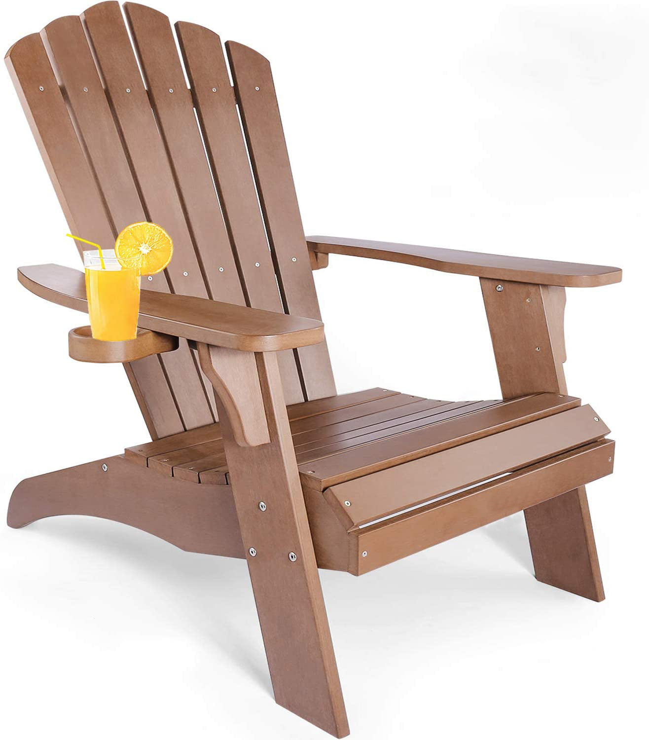 Polystyrene Adirondack Chair - Brown--1