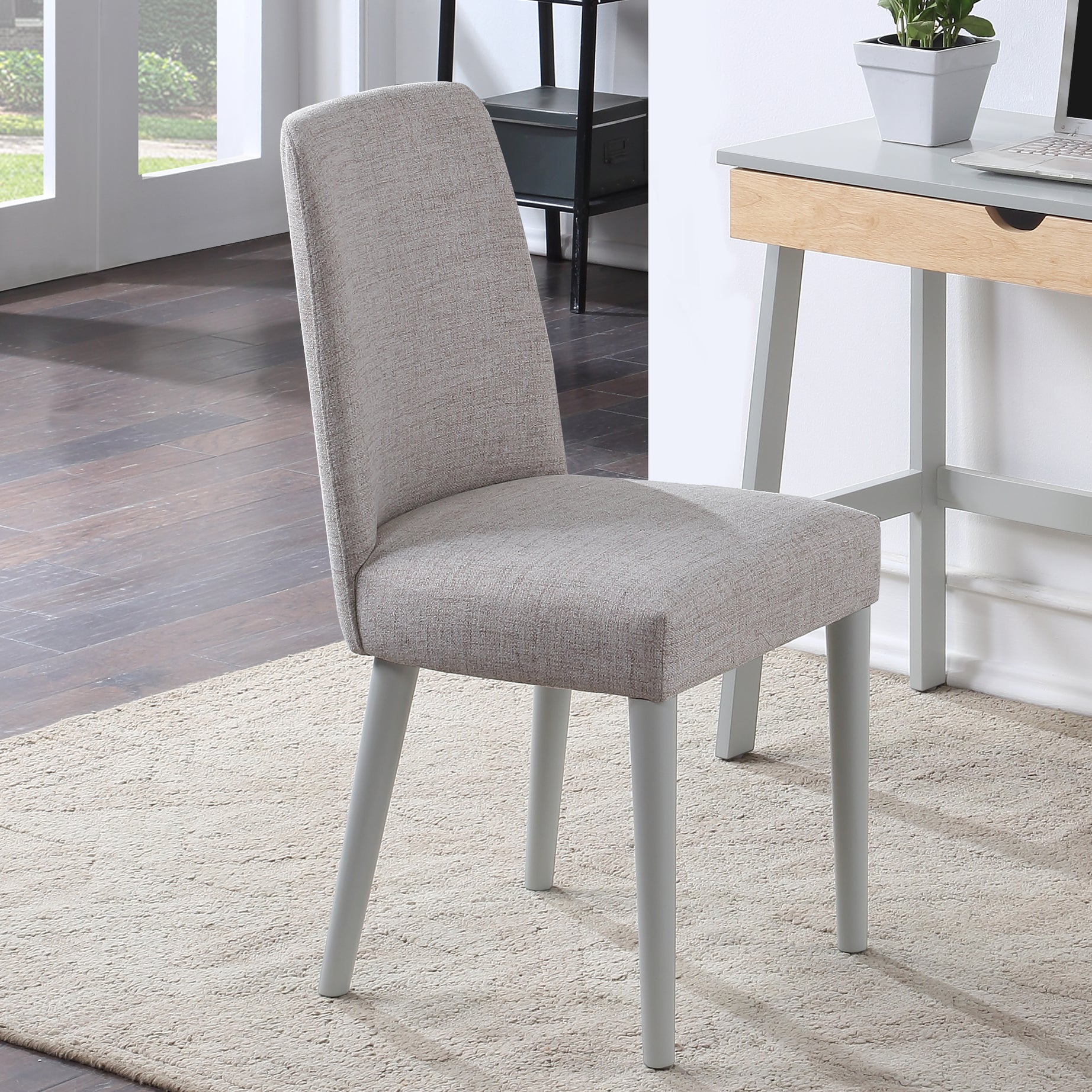 Taylor Chair With Gray Legs And Gray Fabric--1