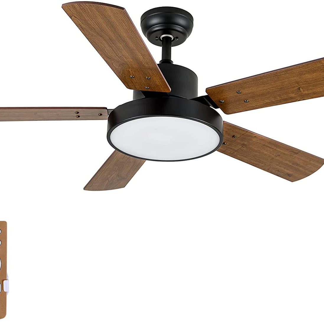 Simple Deluxe 44-inch Ceiling Fan with LED Light and Remote Control, 6-Speed Modes, 2 Rotating Modes , Timer--1