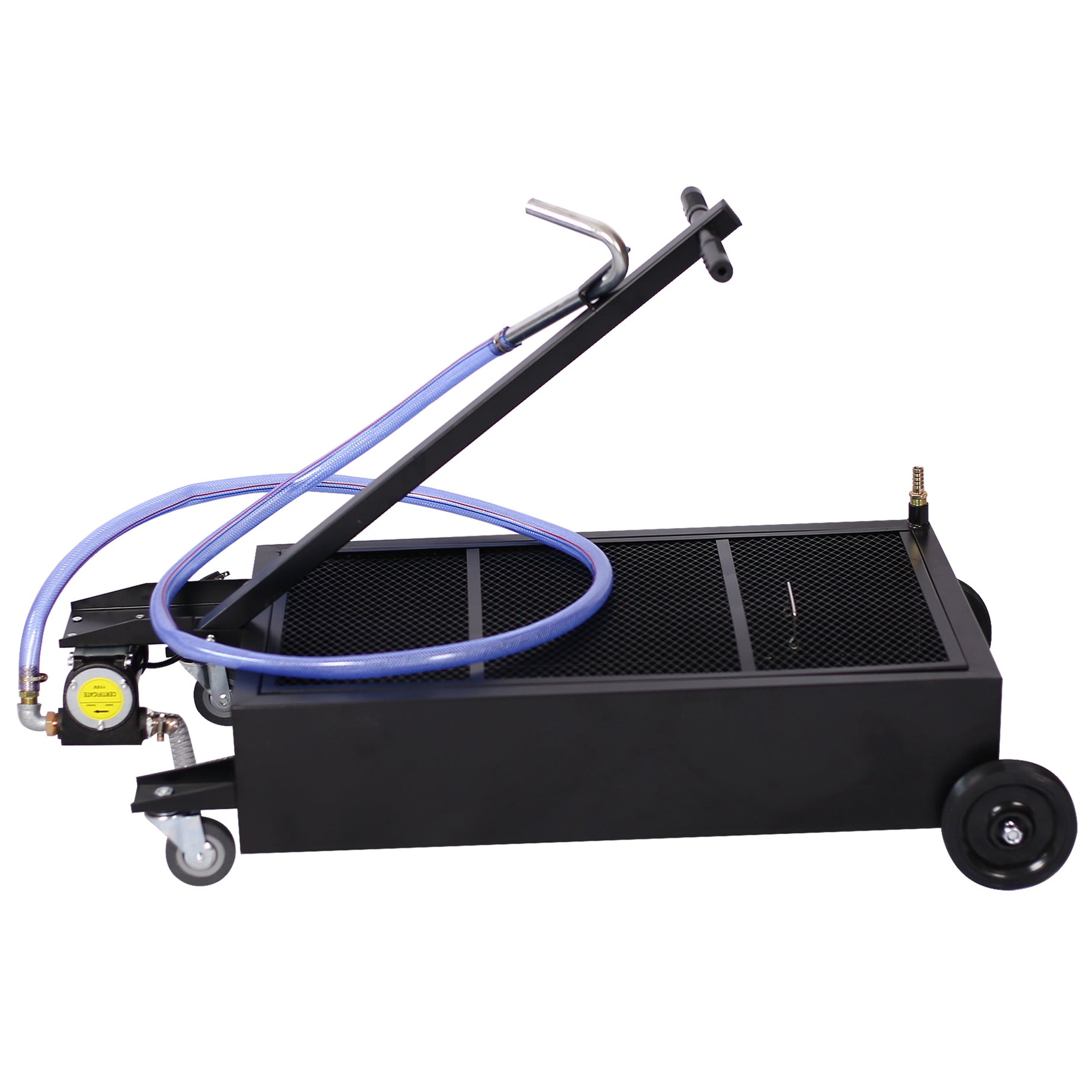 25 gallon low profile oil drainer ,with electric pump--1