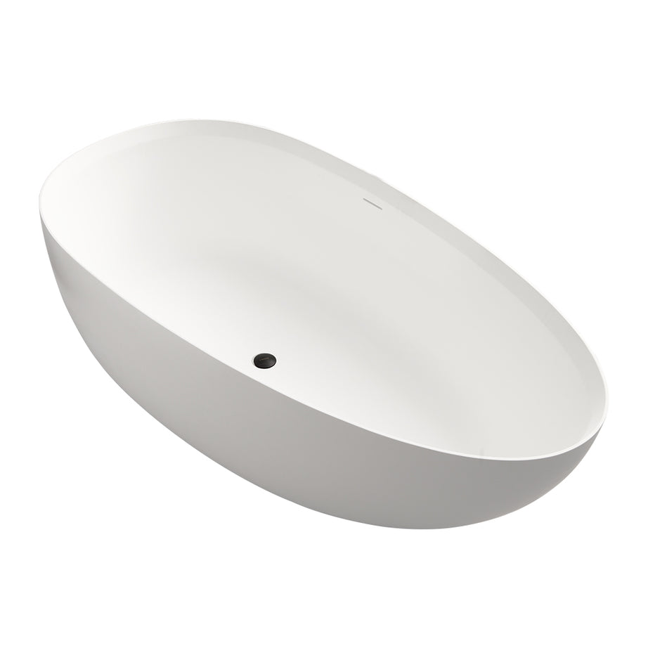 1800mm solid surface stone soaking tub Bathroom freestanding bathtub for adult--1