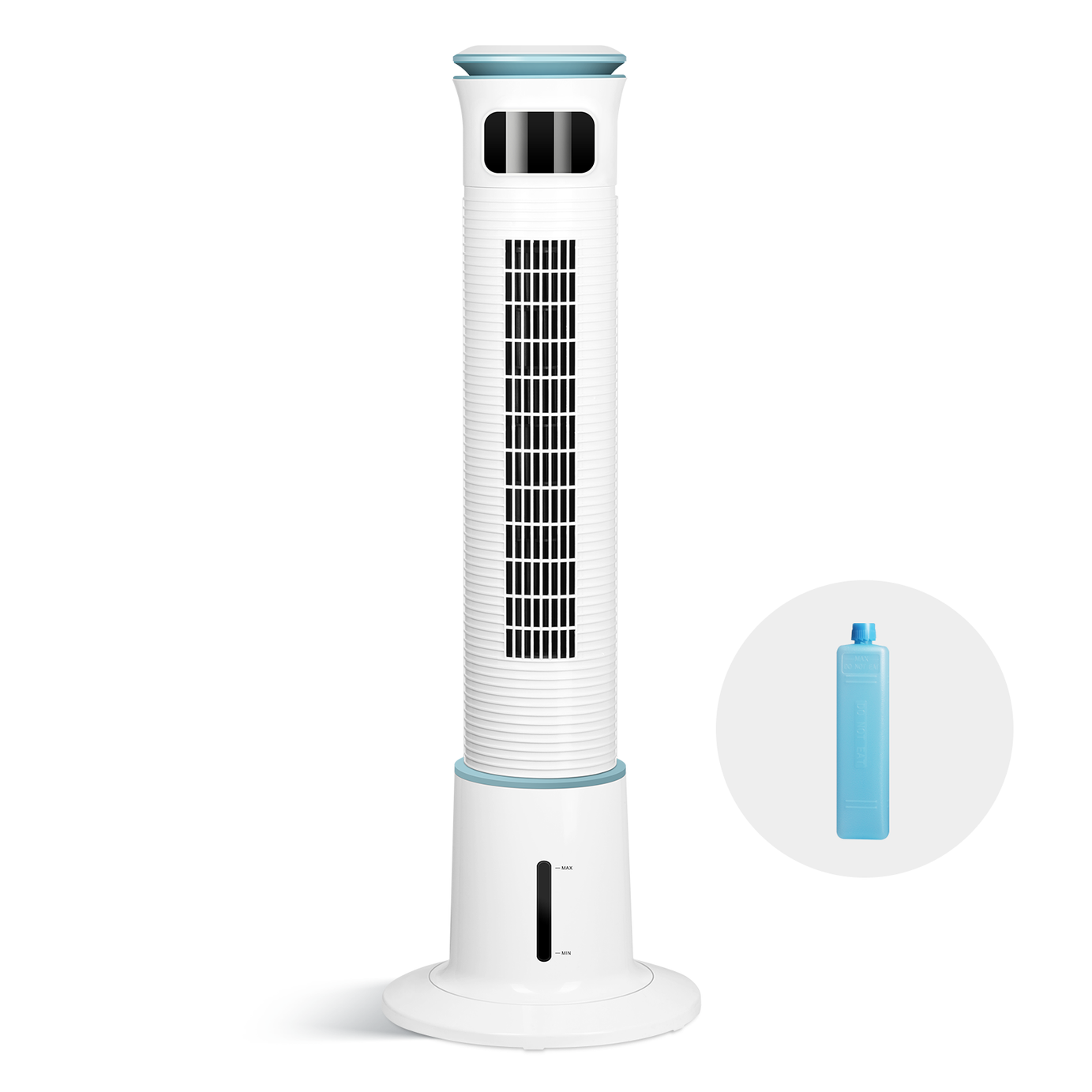 Simple Deluxe Mist Tower Fan, 12 Speeds & 3 Modes Settings Standing Fan , 15 Hour Timing Closure Cooling Fan, Low Noise, 43 Inches, White--1