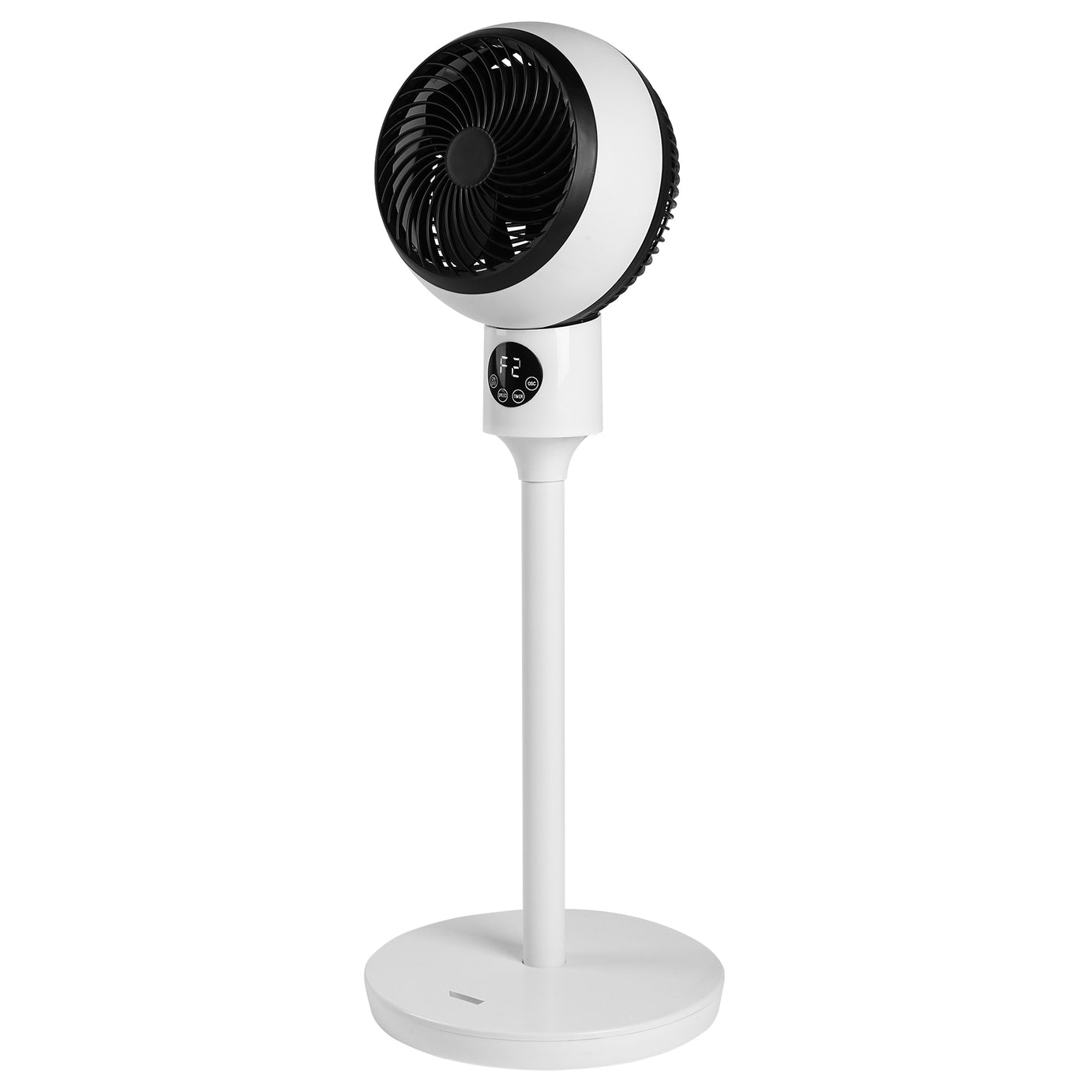 Circulating Stand Fan for Home Bedroom with Remote, Standing Fans Ocillation 70°, Pedestal Fan 3 Speeds,3 Modes,15Hour Timing, LED Display, for Indoor, Bedroom and Home Office, 7 Inch,White--1