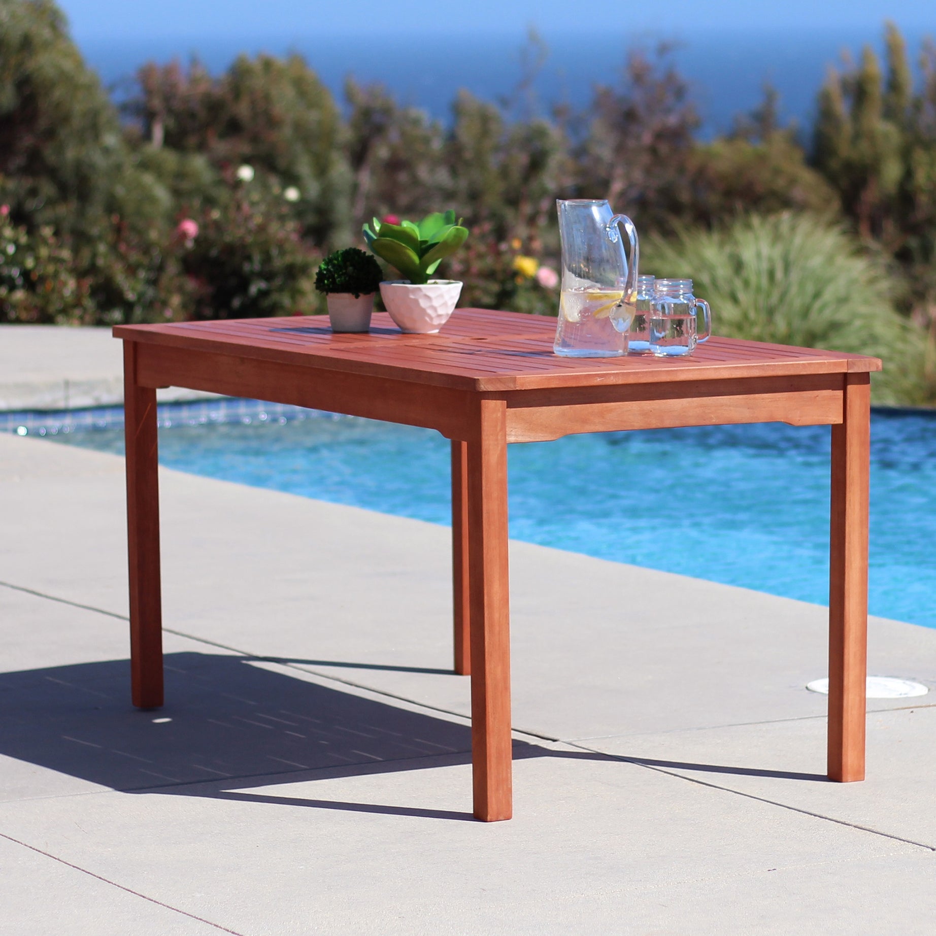 Malibu Outdoor Rectangular Patio Dining Table--1