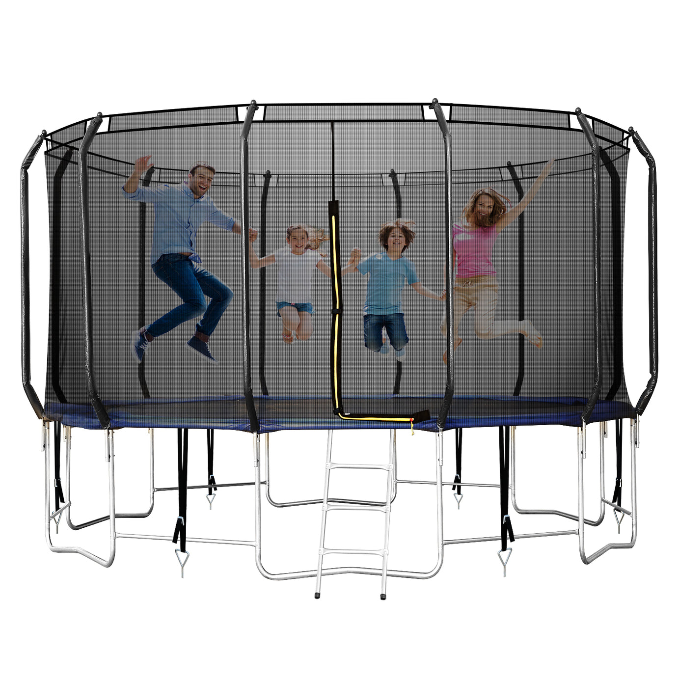 16 FT Easy Assembly Trampoline for Family,Outdoor Jumping Trampoline with Safety Enclosure Net--1