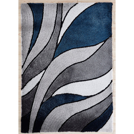 "Aria Collection" Soft Pile Hand Tufted Shag Area Rug--1