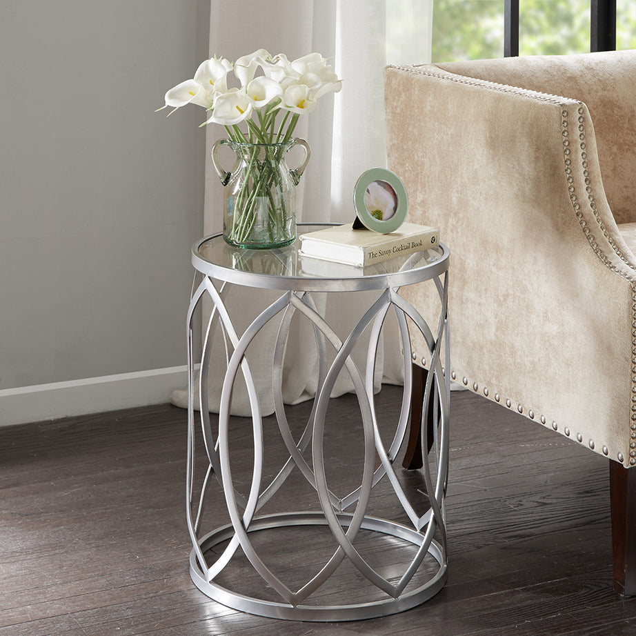 Arlo Metal Eyelet Accent Table--1