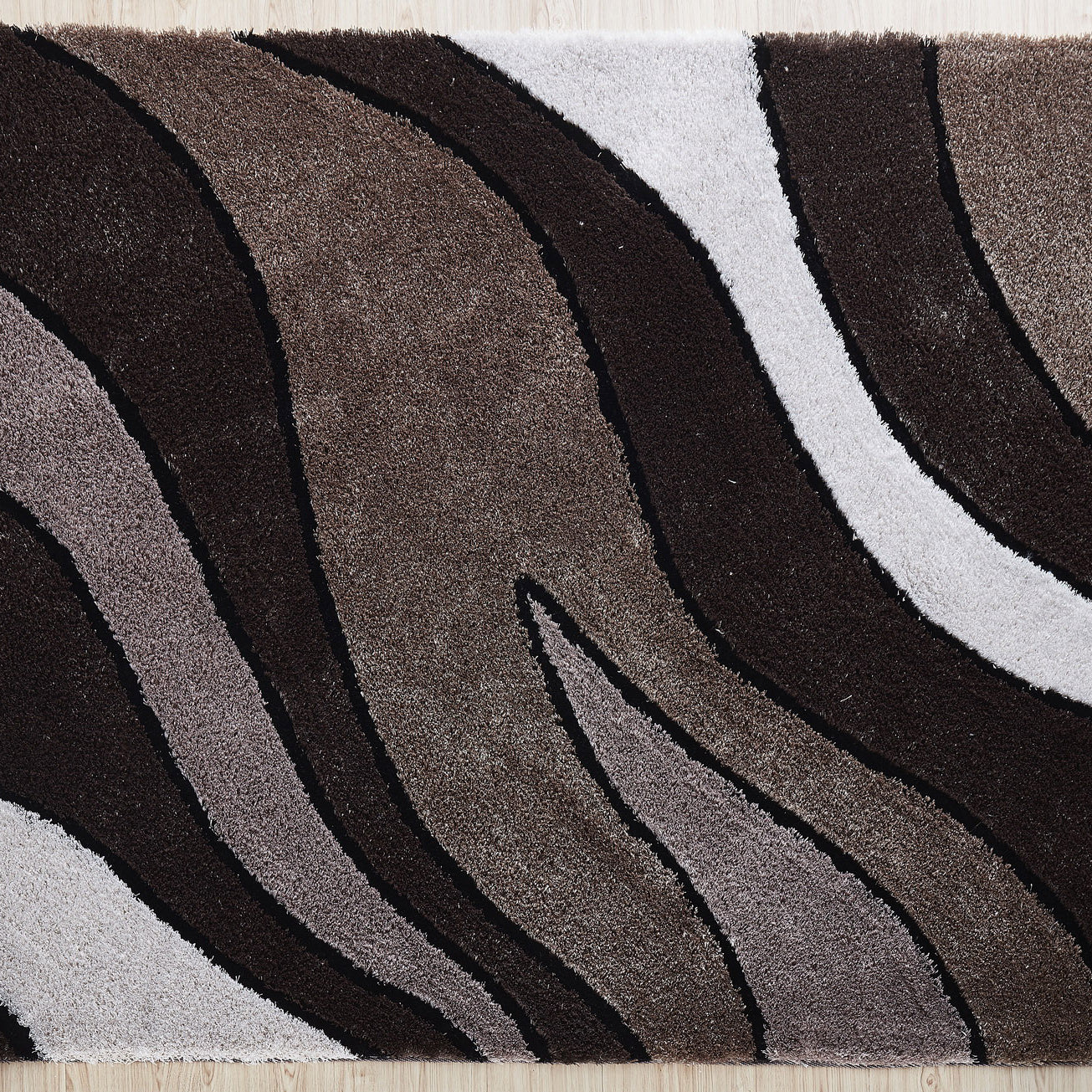 "Aria Collection" Soft Pile Hand Tufted Shag Area Rug--1