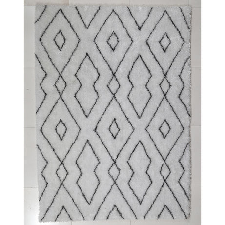 "Aria Collection" Soft Pile Hand Tufted Shag Area Rug--1