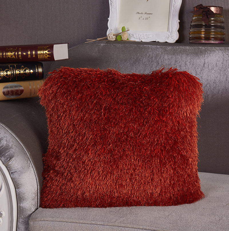 "Decorative" Shaggy Pillow (18-in x 18-in)--1