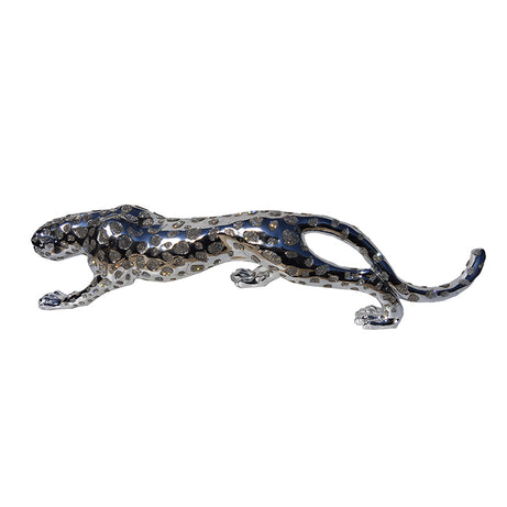 Ambrose Diamond Encrusted Chrome Plated Panther (40"L x 8"W x 10"H)--1