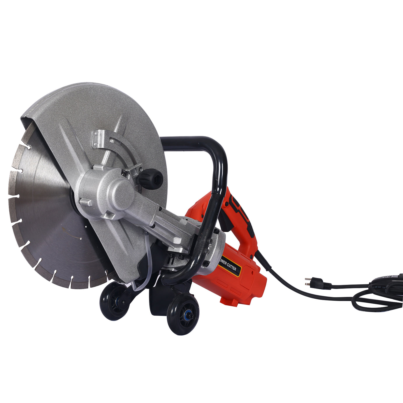 Electric 14" Cut Off Saw Wet/Dry Concrete Saw Cutter Guide Roller with Water Line Attachment 3000w with blade--1