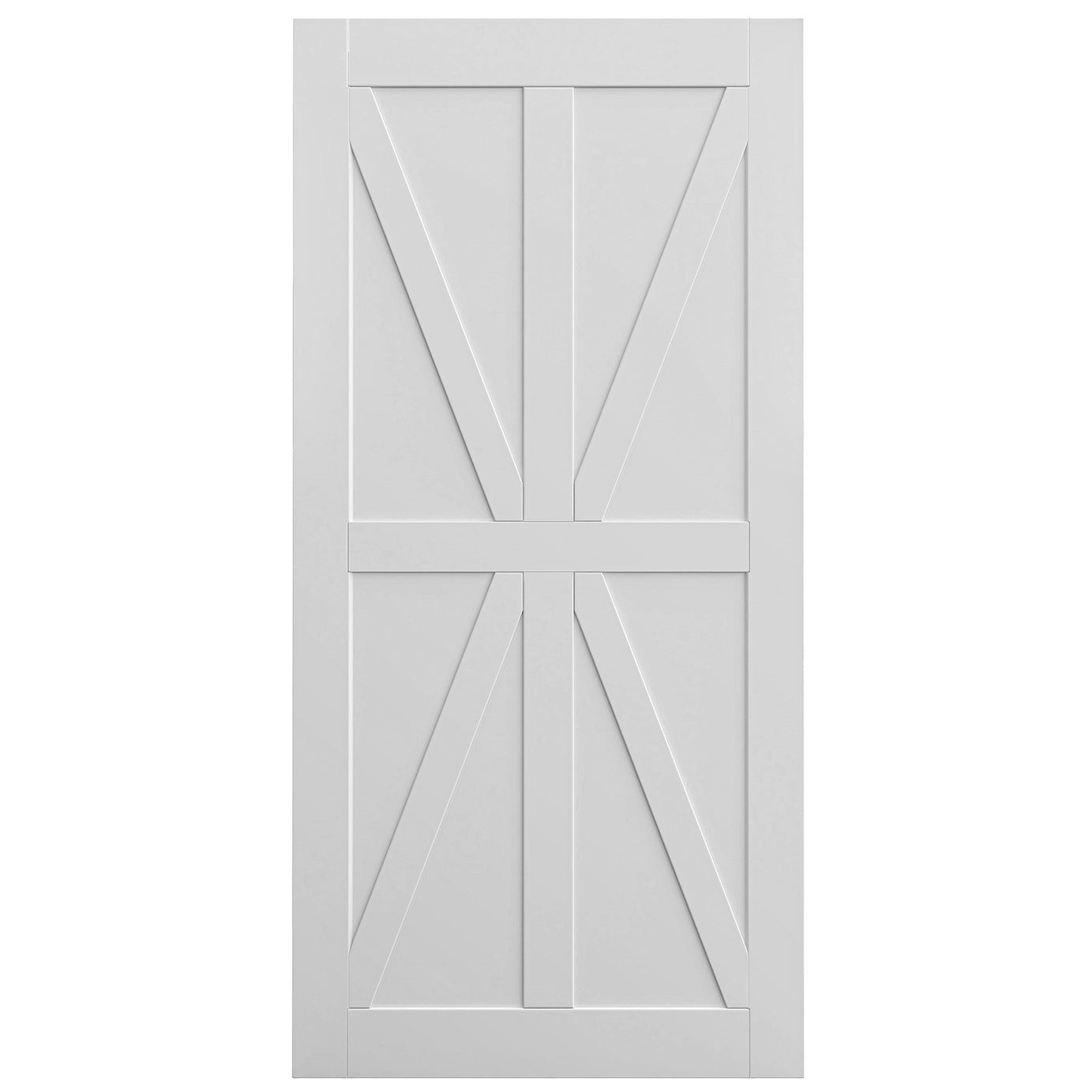 CRAZY ELF 36" x 80" Star Style Real Primed Door Slab, DIY Panel Door, Modern Interior Barn Door, Moisture-proof, Anti-deformation, Pre-Drilled Ready to Assemble, Suitable for Pre-hung and Barn Door--1