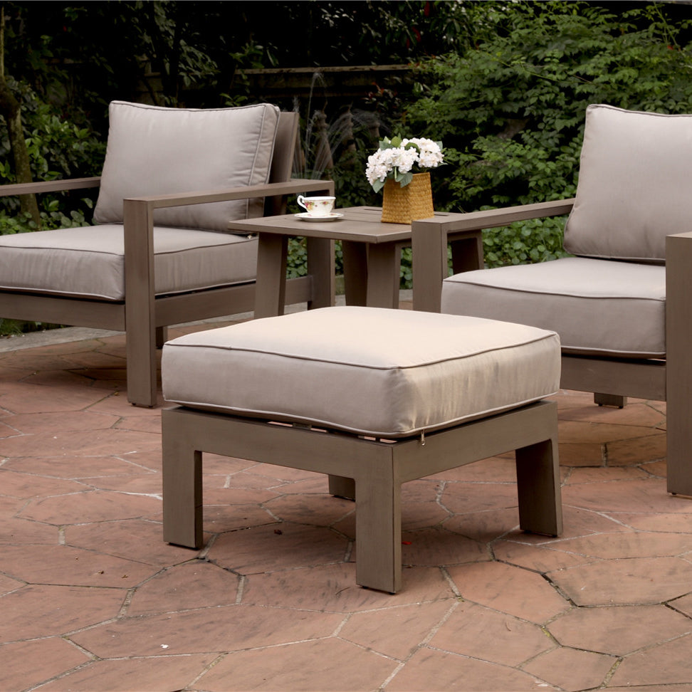 5 Piece Seating Group with Cushions, Wood Grained--1