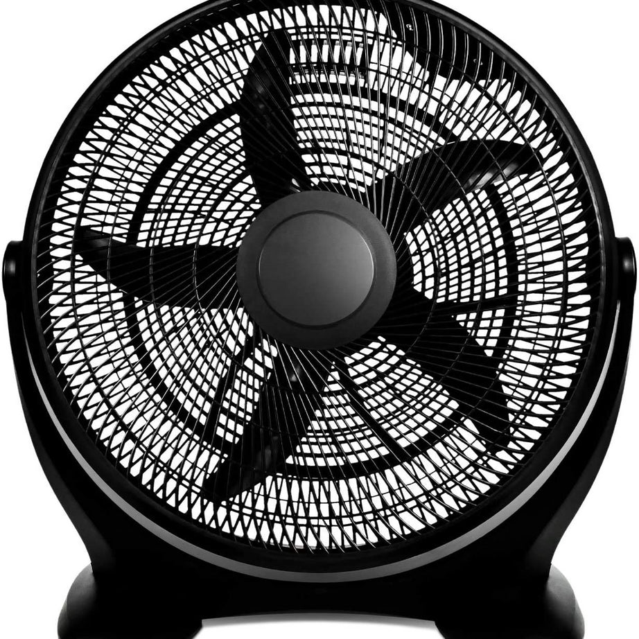 Simple Deluxe 14 Inch 3-Speed Plastic Floor Fans Oscillating Quiet for Home Commercial, Residential, and Greenhouse Use, Outdoor/Indoor, Black--1