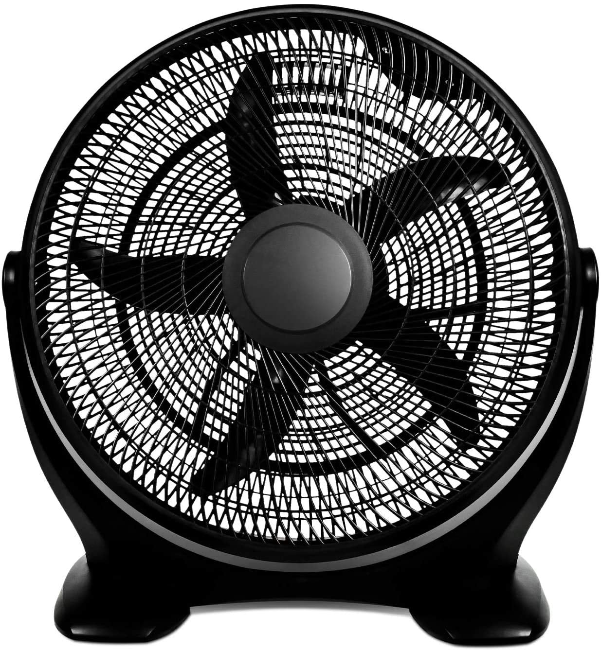 Simple Deluxe 14 Inch 3-Speed Plastic Floor Fans Oscillating Quiet for Home Commercial, Residential, and Greenhouse Use, Outdoor/Indoor, Black--1