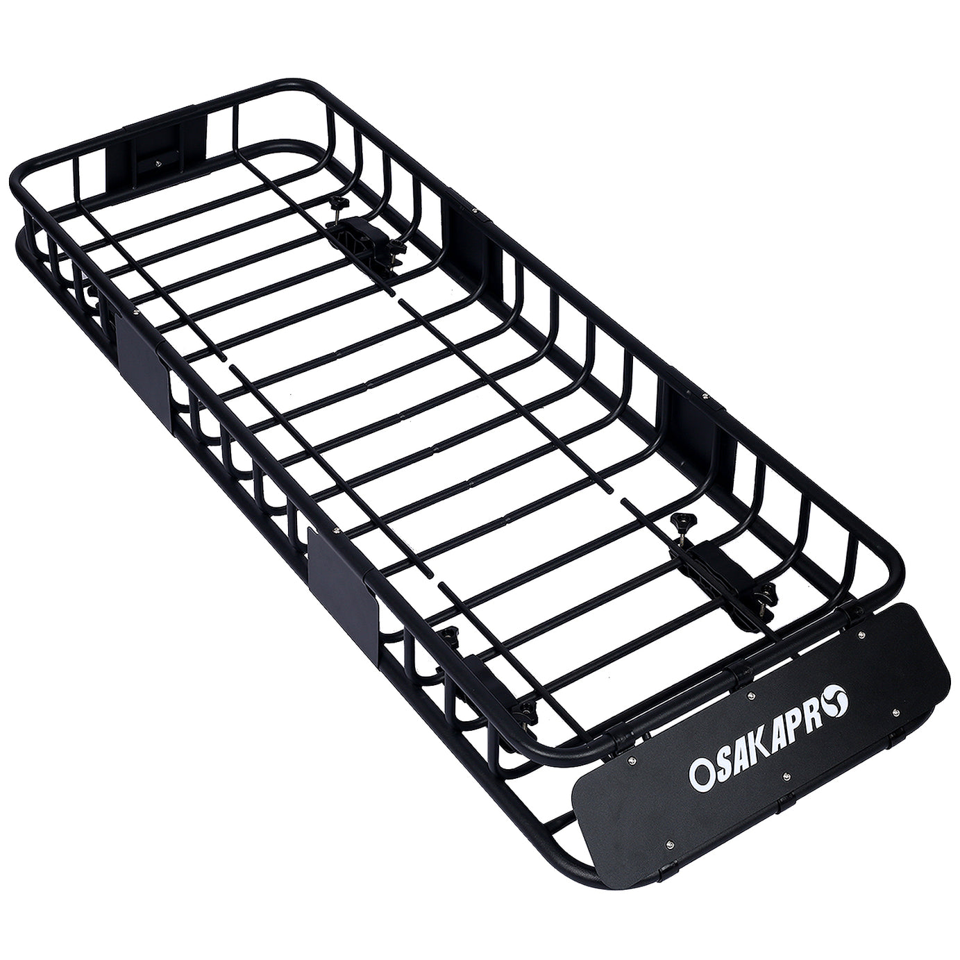 Rooftop Cargo Carrier Basket Motoring Roof Rack,Top Mount Roof Rack 64" black steel--1