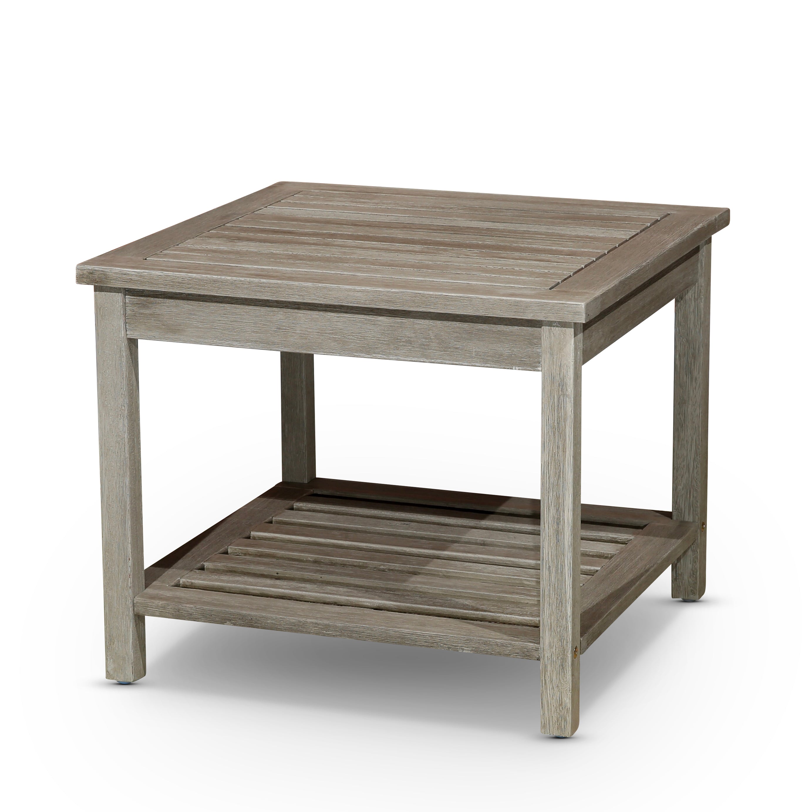 Longs Peak Eucalyptus 2-Shelf Side Table, Light Grey--1