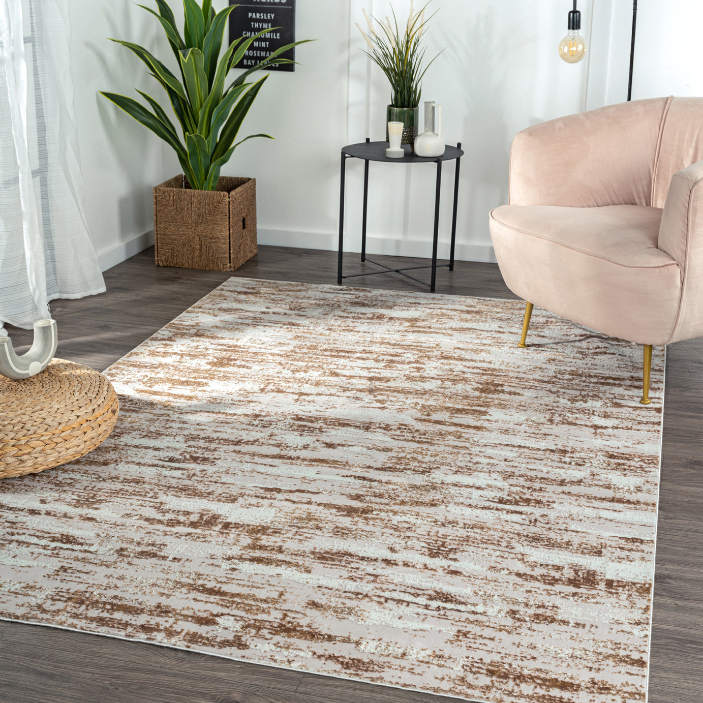 Milano Collection Shimmer Skin Woven Area Rug--1